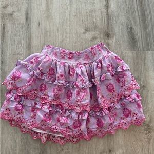 LOVESHACKFANCY GIRLS ROSE BILLIE SKIRT